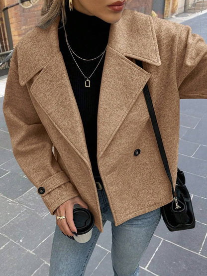 Women's Front Button Long Sleeve Casual Jacket