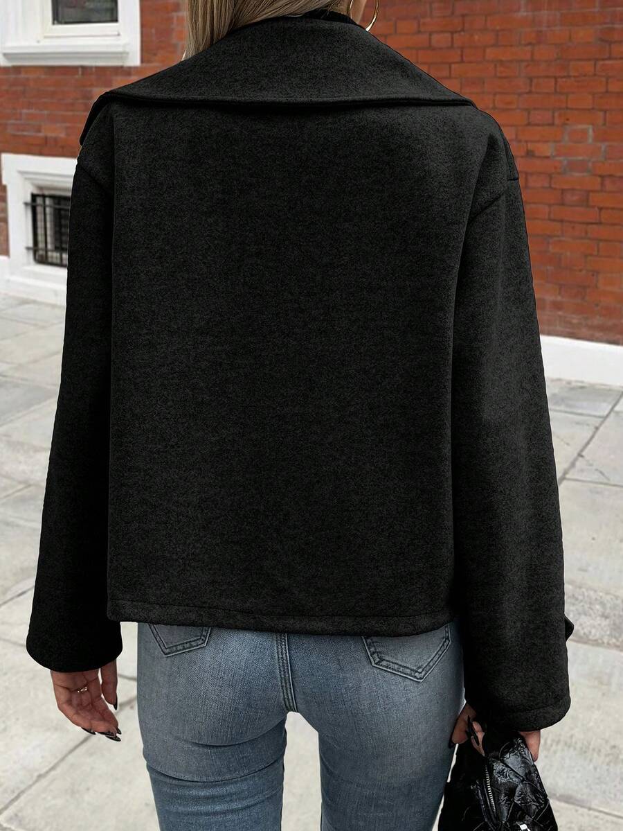 Women's Front Button Long Sleeve Casual Jacket