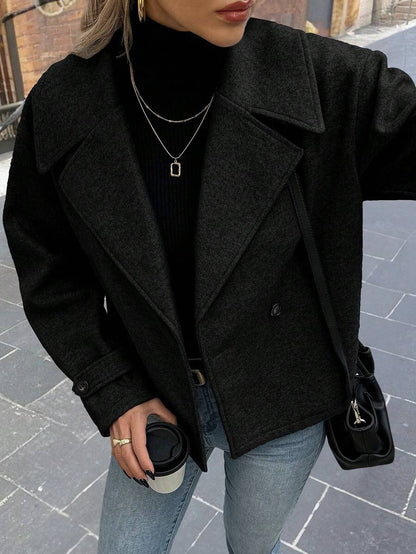 Women's Front Button Long Sleeve Casual Jacket