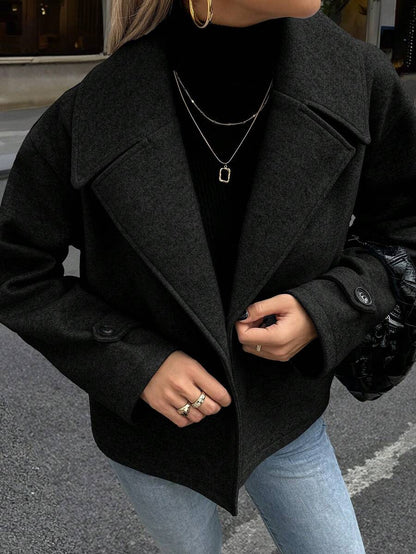 Women's Front Button Long Sleeve Casual Jacket