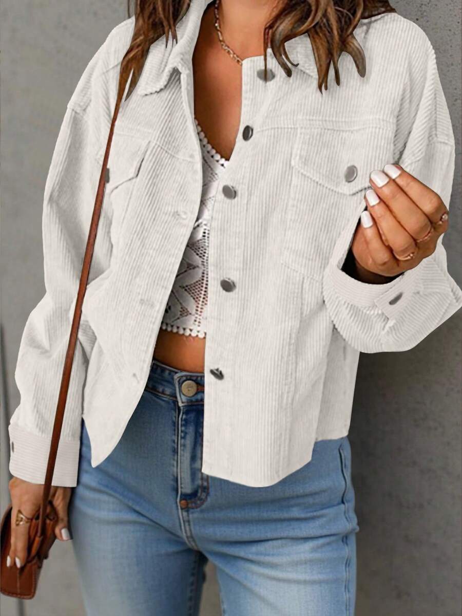 Women Casual Solid Color All-Match Jacket