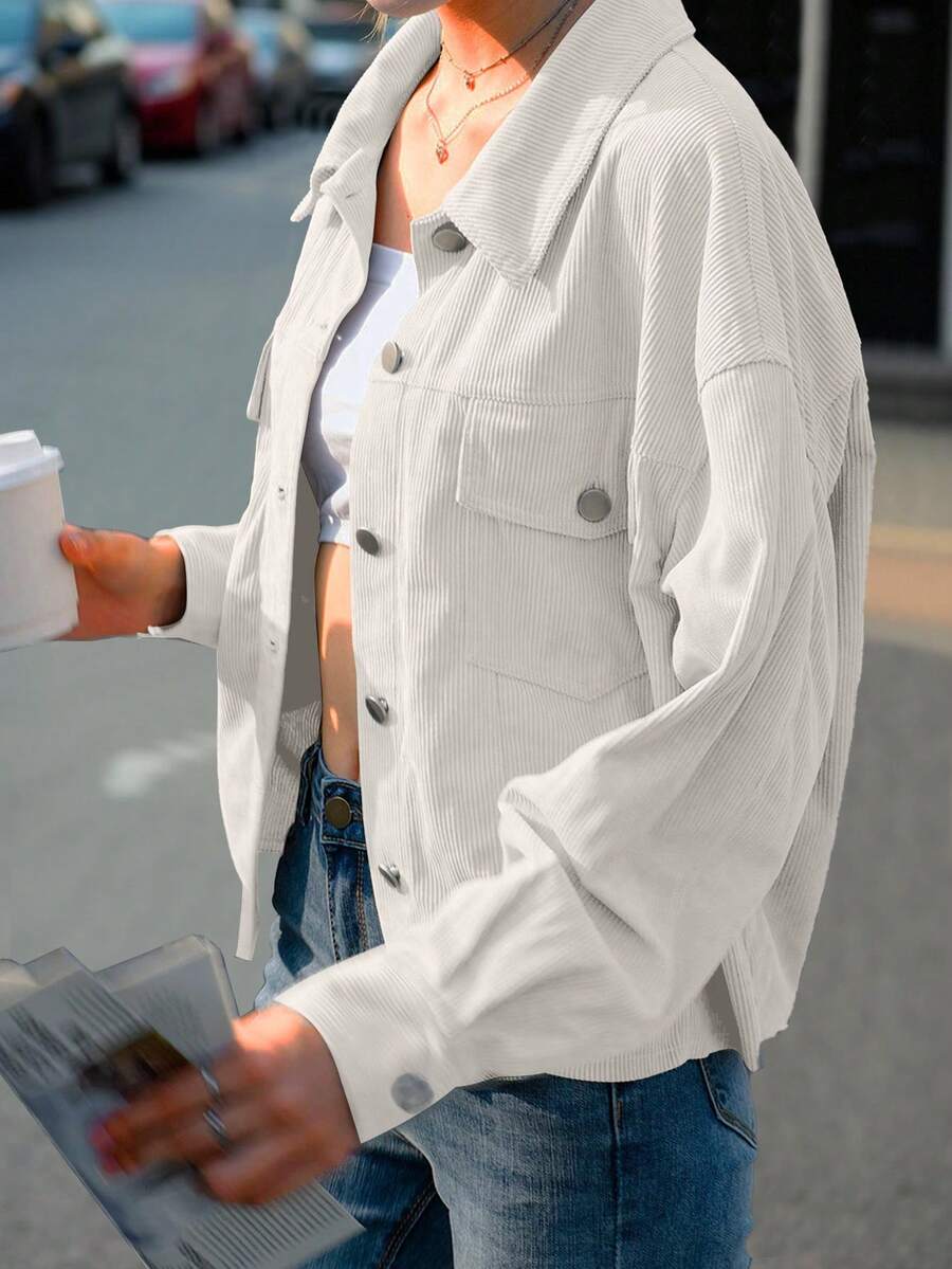 Women Casual Solid Color All-Match Jacket