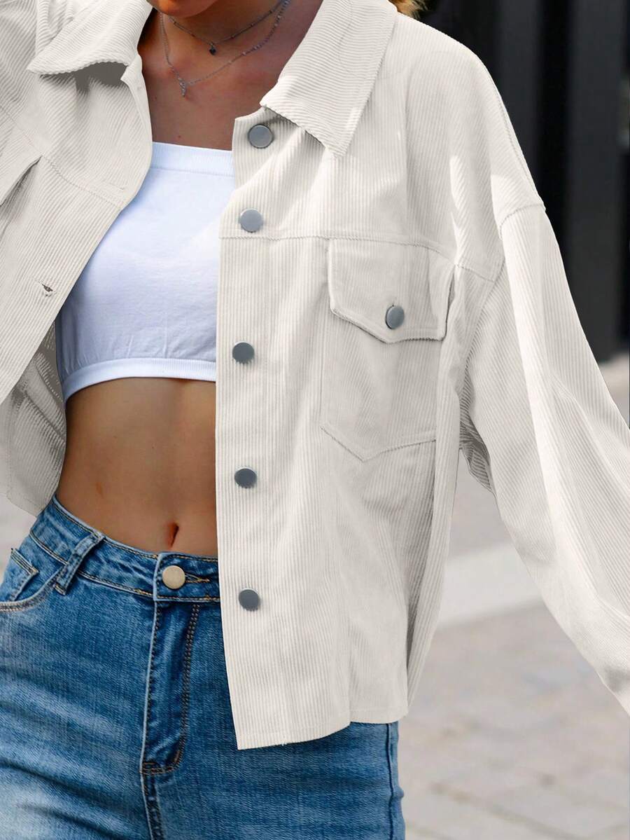 Women Casual Solid Color All-Match Jacket