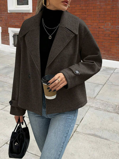 Women's Front Button Long Sleeve Casual Jacket