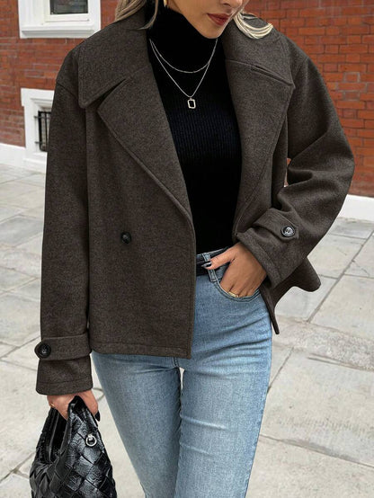 Women's Front Button Long Sleeve Casual Jacket