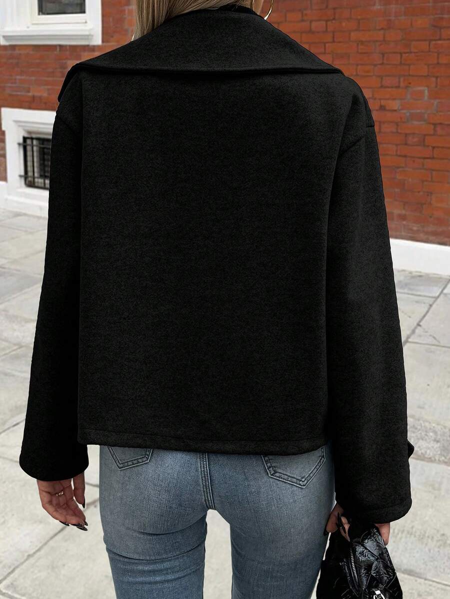 Women's Front Button Long Sleeve Casual Jacket