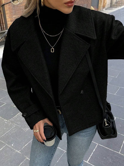 Women's Front Button Long Sleeve Casual Jacket