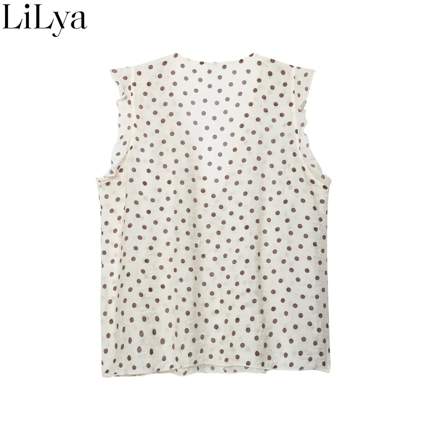 2026 Summer Fashion New Women Top Fashion V Neck Layered Polka Dot Printed Shirt Casual Versatile Street Style Woman Top Outfit