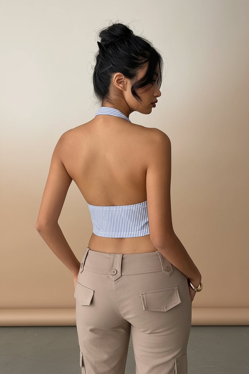 Women's Casual Summer Striped Split Vest